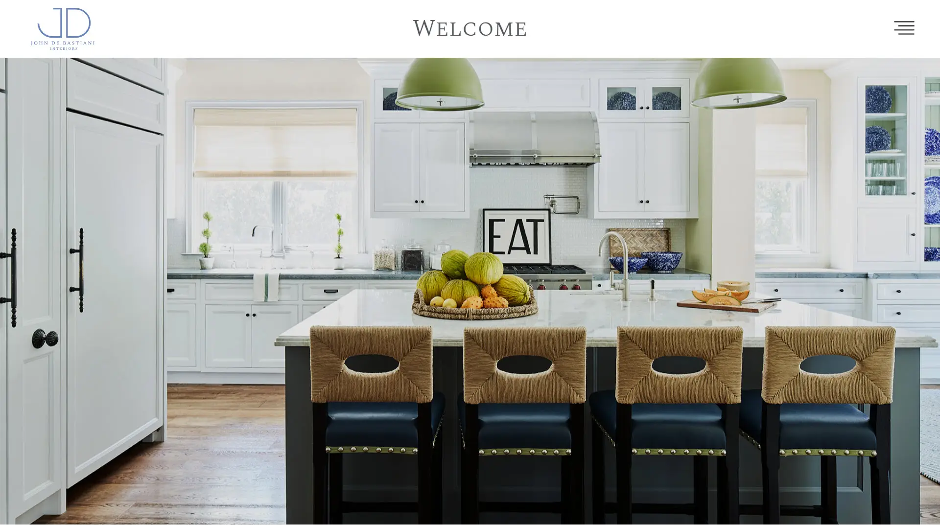 John De Bastiani Interiors - Welcome Screen